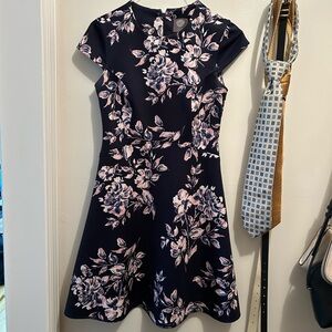 Floral Navy and Pink Dress